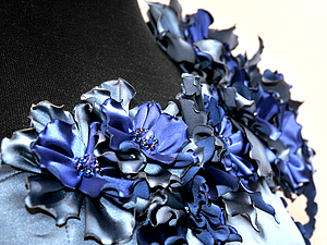 Цветы из ткани. Как можно красиво декорировать платье. | Ярмарка Мастеров - ручная работа, handmade