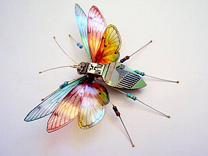 Техно-энтомология: миниатюрные насекомые из отходов | Ярмарка Мастеров - ручная работа, handmade