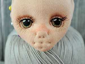 Рисуем глазки текстильной куколке | Ярмарка Мастеров - ручная работа, handmade
