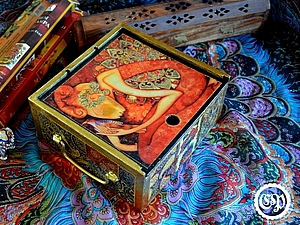 Коробка для чая превращается в восточную шкатулку, мастер-класс. | Ярмарка Мастеров - ручная работа, handmade