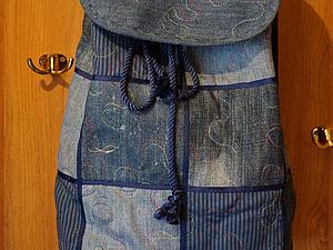 Шьем новый рюкзак из старых джинсов | Ярмарка Мастеров - ручная работа, handmade
