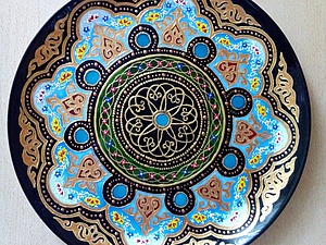 Декоративная тарелка в восточном стиле | Ярмарка Мастеров - ручная работа, handmade