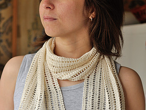 Ажурный летний шарфик спицами, описание | Ярмарка Мастеров - ручная работа, handmade