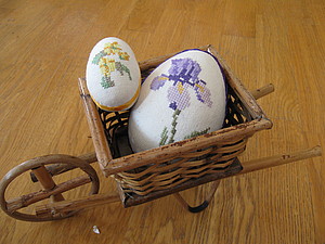 Вышитые пасхальные яйца | Ярмарка Мастеров - ручная работа, handmade