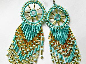 Плетем простые серьги из бисера | Ярмарка Мастеров - ручная работа, handmade Плетем простые серьги из бисера | Ярмарка Мастеров - ручная работа, handmade