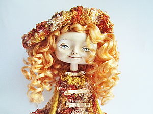 Сувенирная кукла. Клеим волосы. | Ярмарка Мастеров - ручная работа, handmade