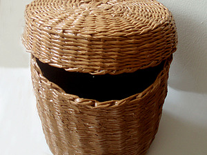 Плетеный короб с крышкой | Ярмарка Мастеров - ручная работа, handmade