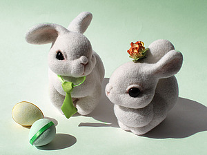 Солнечные пасхальные кролики handmade