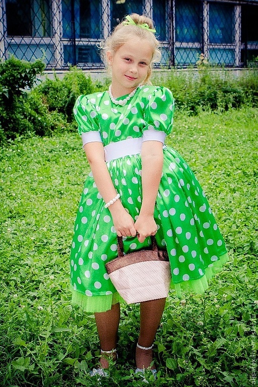 Платье В Горошек Зеленого Цвета