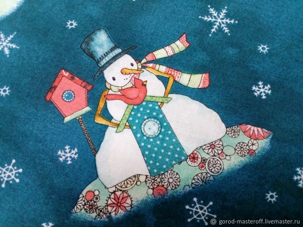 Ткань Для Пэчворка Fabri Quilt Новогодние Поздравления Ткань Для Пэчворка Fabri Quilt Новогодние Поздравления