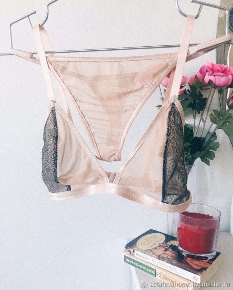 Комплекты Obsessive Luvae set Pearl, Бежевый, L/XL Obs_Luvae set Pearl L/XL - Obsessive - Эротические комплекты: лиф и трусики - Купить