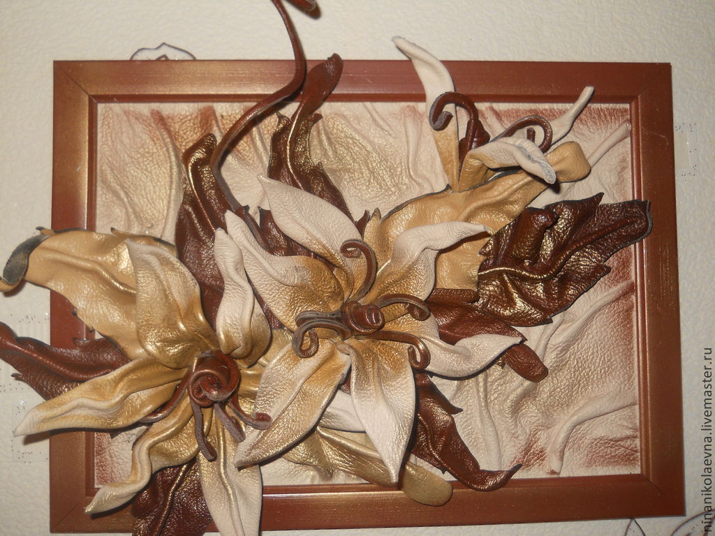 Картины из кожи мастер класс бесплатно лилии