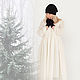 Платье из белой шерсти art.136d