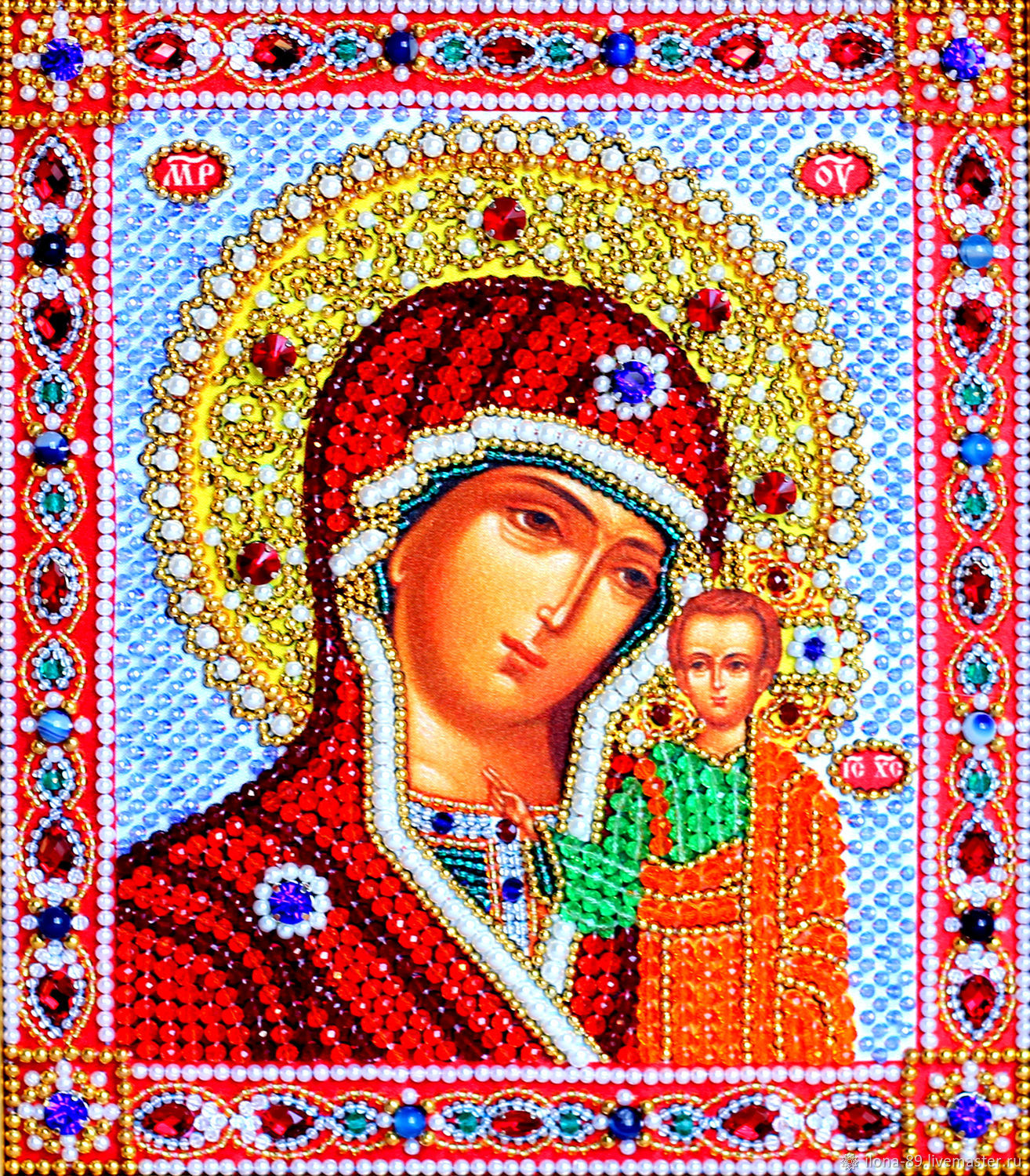 Вышивка икон. Иконы вышитые бисером и драгоценными камнями Вышивка икон. Иконы вышитые бисером и драгоценными камнями