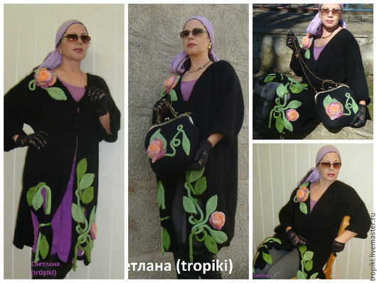 Ручное вязание спицы пальто Ручное вязание спицы пальто