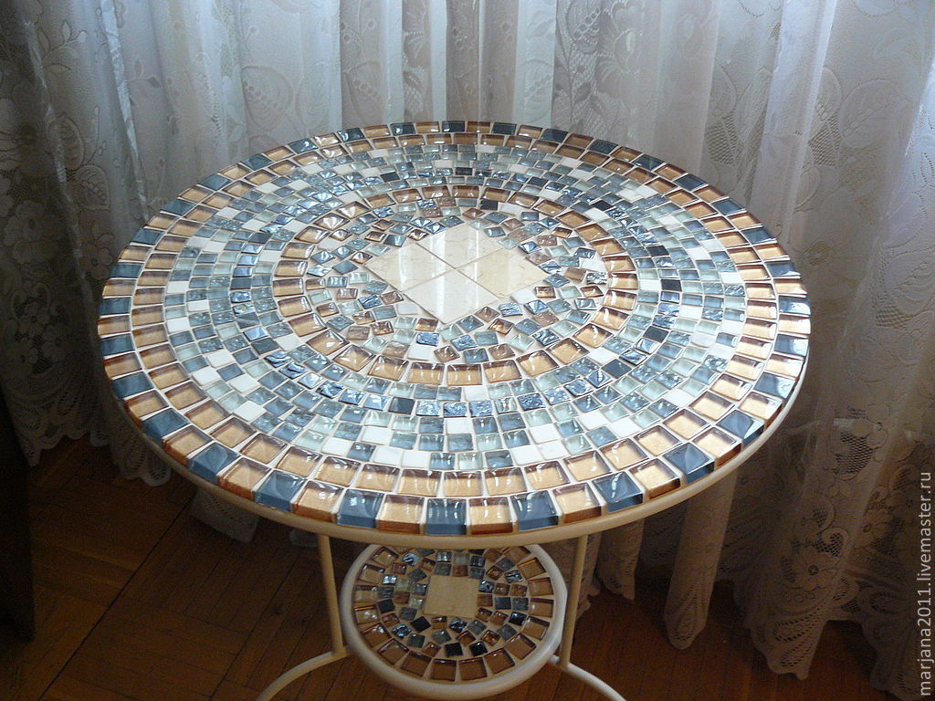Кухонный стол своими руками из мозаики Кухонный стол своими руками из мозаики