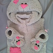 Вязанная кофточка мишка Вязанная кофточка мишка