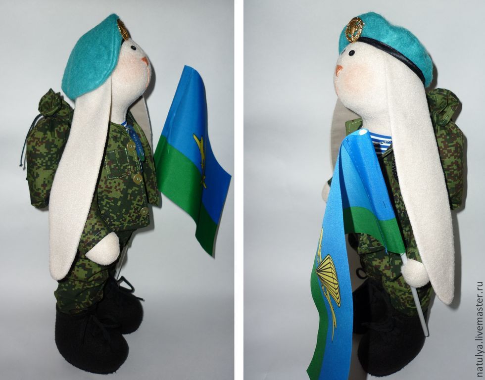 Военный заяц тильда Военный заяц тильда