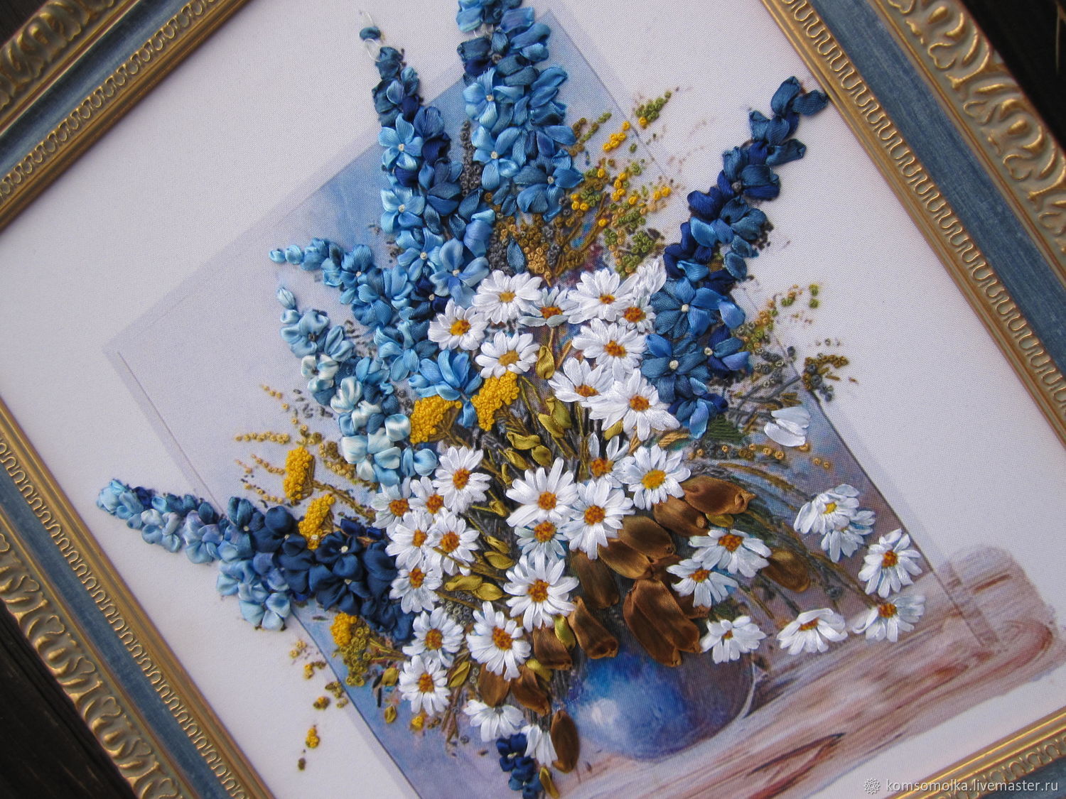 Вышивка лентами картины, шкатулки 84 Вышивка лентами картины, шкатулки 52