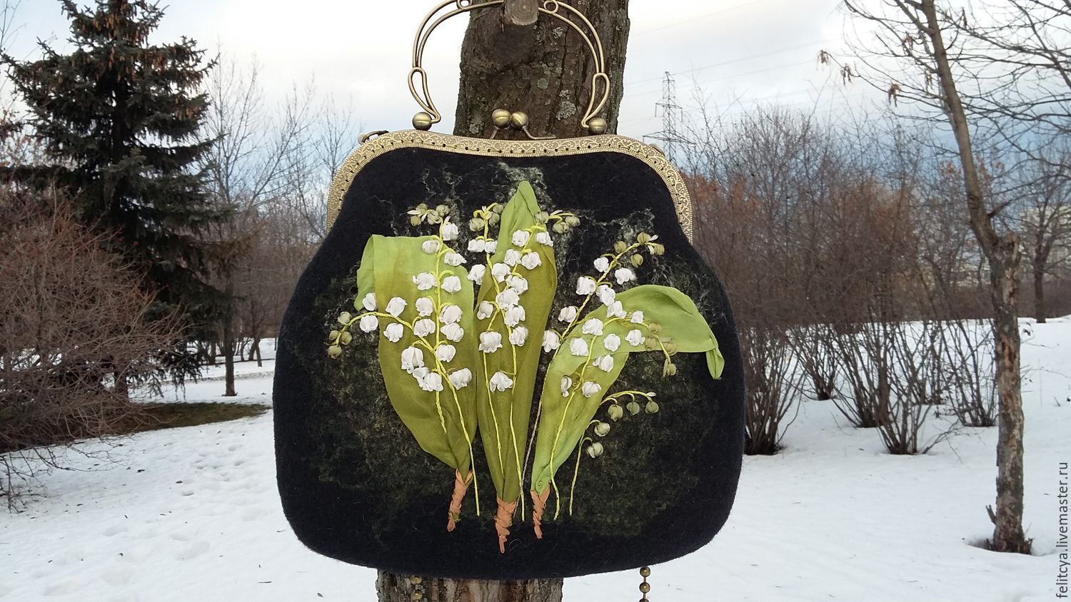 Вышивка с ландышами Вышивка с ландышами
