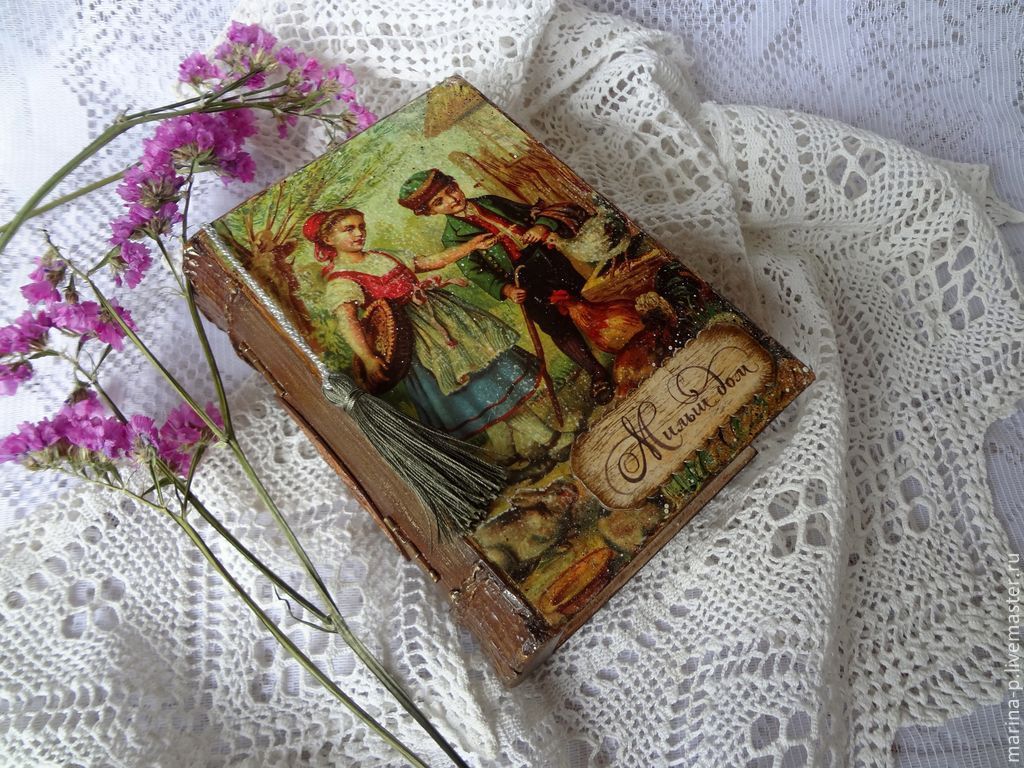 Декупаж шкатулки дома Декупаж шкатулки дома