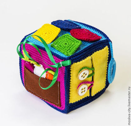 Развивающие игрушки ручной работы. Ярмарка Мастеров - ручная работа Развивающий кубик "Лето". Handmade.