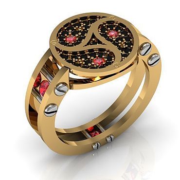 Кляп-кольцо BDSM Арсенал, черно-синий 60012ars - BDSM Арсенал - Расширители - Купить