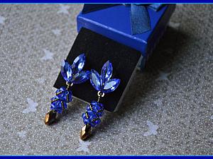 Создаем чудесные серьги «Синие дали» | Ярмарка Мастеров - ручная работа, handmade