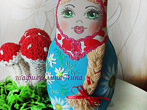 Текстильная Матрешка - Ромашка. | Ярмарка Мастеров - ручная работа, handmade