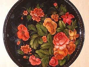 МК Техника жостовской росписи для начинающих | Ярмарка Мастеров - ручная работа, handmade