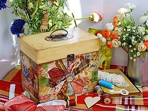 МК Декупажный Пэчворк. Ларчик. | Ярмарка Мастеров - ручная работа, handmade