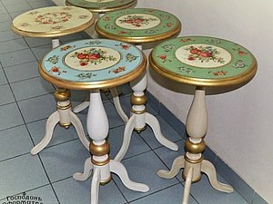 Идеи декора круглых журнальных столиков | Ярмарка Мастеров - ручная работа, handmade