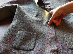 Прикрепляем войлочный кармашек к жакету | Ярмарка Мастеров - ручная работа, handmade Прикрепляем войлочный кармашек к жакету | Ярмарка Мастеров - ручная работа, handmade