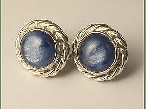 Аукцион на Серьги серебряные с кианитом | Ярмарка Мастеров - ручная работа, handmade