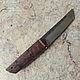 Нож "Ронин-1" танто 95х18 стаб.карелка. Ножи. НОЖЕЯР. Интернет-магазин Ярмарка Мастеров.  Фото №2