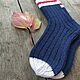 Темно-синие вязаные шерстяные носки RussianSocks теплые шерстяные. Носки. RussianSocks ВЯЗАНЫЕ НОСКИ ВАРЕЖКИ. Ярмарка Мастеров.  Фото №5