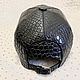Baseball cap made of genuine crocodile leather, in black, custom-made!. Baseball caps. SHOES&BAGS. My Livemaster. Фото №4