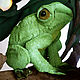 Заказать Apple Frog toy, made of felt, interior toy. Zoolend Olgi K. Ярмарка Мастеров. . Miniature figurines Фото №3