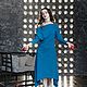 Платье трикотажное синее ЕВА в стиле бохо. Платья. Selki-house. Интернет-магазин Ярмарка Мастеров.  Фото №2