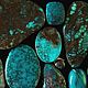 Бирюза натуральная матричная Bisbee /США, Аризона. Кабошоны. ТАНАГРА gemstones (винтаж). Ярмарка Мастеров.  Фото №5