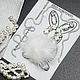 Order A set for a brooch with cubic zirconia White bunny with a master class. agraf. Livemaster. . Embroidery kits Фото №3
