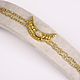 bracelet from silver 925 gold plated 24 carat lemon gold with white Topaz
