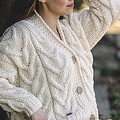 Одежда handmade. Livemaster - original item cardigans: Women`s knitted oversize cardigan in any color to order. Handmade.