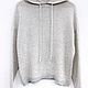 Женский вязаный летний  джемпер с капюшоном, XS-S. Джемперы. ramremik-knitting-cashmere. Интернет-магазин Ярмарка Мастеров.  Фото №2