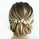 Wedding Flower Comb for Hairstyle with Natural Pearls. Hair Decoration. Wedding jewelry hair pins. My Livemaster. Фото №6