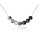 Necklace black and white natural stones. Art.№42, Necklace, Moscow,  Фото №1
