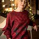 Валяный свитшот Гранатовый, Свитшоты, Белово,  Фото №1
