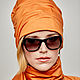 Convertible turban of red cotton. Panama. TURBAN SVS. Online shopping on My Livemaster.  Фото №2