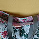 Order Grey Beach Bag Floral Shopper Fabric Tote. mechty-o-lete. Livemaster. . Beach bag Фото №3