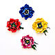 Fuchsia Leather Poppy flower brooch color in stock. Brooches. flowersstyle (flowersstyle). My Livemaster. Фото №6